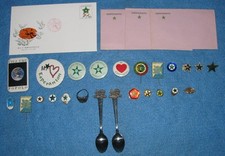 Rare & Vintage ESPERANTO Ring Envelopes Pins Badges Buttons Spoons Collection ⭐ picture