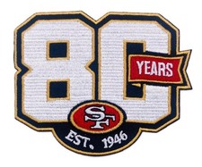 San Francisco 49ers 80th Anniversary Jersey Patch 100% Embroidered Iron/Sew on picture