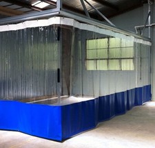 Clear PVC Auto Car Body Painting Booth Curtain Enclosure Industrial Commercial picture