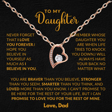 To My Daughter Necklace, Daughter Father Necklace, Daughter Gift From Dad picture
