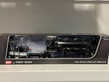 NEW 1/64 DCP 60-0841 PETERBILT 379 BLACK/WHITE W/PNEUMATIC NIB FACTORY SEALED picture