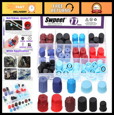 77Pcs A/C Valve Core Caps Kit - 11 Sizes, Auto A/C System Dust Covers & Charging picture