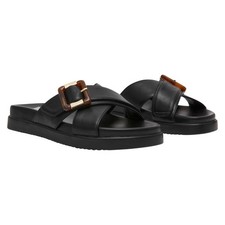 DV Dolce Vita Women's Sandals Black Tan Rounded Toe Buckle Casual Summer Sz 6-11 picture