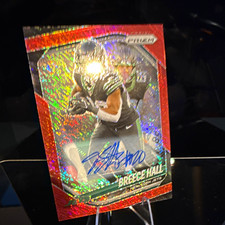 Panini 2025 Prizm Breece Hall Auto Parallel #50 02/35 New York Jets picture