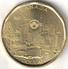 2017 Canada Brilliant Uncirculated One Dollar QEII & Achievement Coin picture