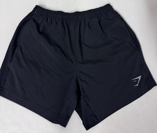 GYMSHARK Men’s Shorts Black Medium Zip Pockets Arrival 7” Inseam picture