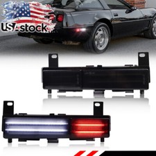 Smoke Lens White/Red LED Rear Side Marker Lights For Chevy 1988-1996 C4 Corvette picture
