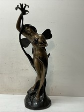 Art Nouveau Style Patinated Bronze Sculpture 
