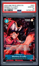 2023 ONE PIECE OP02-PARAMOUNT WAR ALTERNATE ART #041 MONKEY D. LUFFY  picture