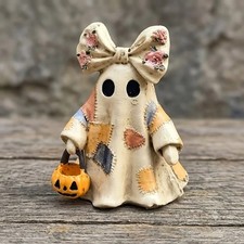 Halloween Retro Patchwork Ghost Desktop Ornament Pumpkin Basket Little Devil Hom picture