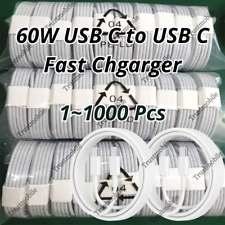 USB-C to USB-C Cable Fast Charger Lot Type C Charging Cord For iPhone 15 Android picture