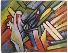 Collector's SALE Wassily Kandinsky Geometric Abstraction #8 Original Painting picture