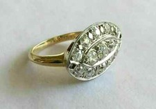 2Ct Round Cut Lab-Created Diamond Cluster Wedding Ring 14k Two-Tone Gold Plated picture