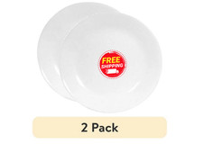 (2 pack) Corelle Winter Frost White Round Dinner Plate, 10.25