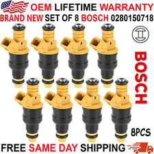 NEW OEM BOSCH x8 Fuel Injectors for 1988-1992 Ford F-350 5.8L V8 #0280150718 picture