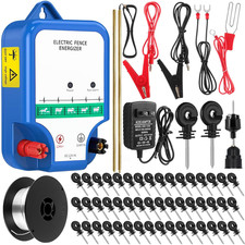 Electric Fence Kit 8 Mile 12Kv 2J, Classic Ver., Blue picture
