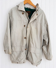 Vintage 80s-90s Eddie Bauer Men’s Beige Rain Jacket Smock- Medium  picture
