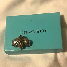 Vintage Tiffany & Co. 925 Sterling Silver Bee Brooch Pin, No Stone, Silver picture
