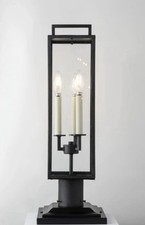 Troy Lighting Beckham 3 Light 24 inch Forged Iron Post Lantern P6385. MSRP $422 picture