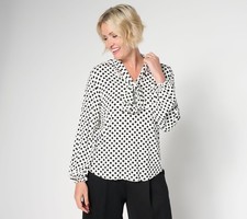 by Stacy London Women's Top Sz S Pull-Over Jersey Bow Multi-colored A699221 picture