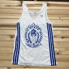 Vintage 70s 80s Adidas Olympics Garden State Games New Jersey Tank Top Size M picture