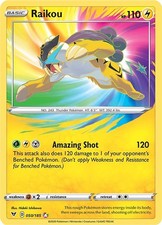 Raikou-Pokemon-050/185-SWSH04: Vivid Voltage-Holofoil-AmR-NM-Hideki Ishikawa picture