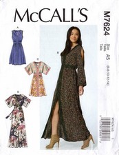 COMFORTABLE DRESS WITH SLEEVE AND LENGTH OPTIONS - McCall's 7624, Misses' 6-22 picture