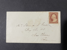 1850s/60s 3c George Washington Cover Scott 26 Plate 10 New Haven Conn picture