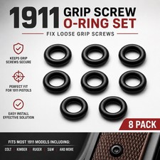 1911 Grip Screw O-Ring 8 Pack Fix Loose Grip Screws Fits Colt Kimber picture