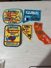 5 Vintage BOWLING Patches Embroidered Lot Unused picture