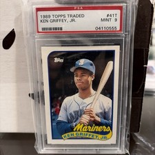 1989 TOPPS TRADED #41T KEN GRIFFEY JR. ROOKIE RC PSA 9 picture