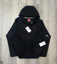 Nike Tech Fleece Full-Zip Hoodie & Joggers Set Black Sizes S-L |FREE SHIPPING| picture