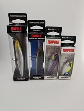 4x Rapala Premium Elite Balsa Shadow Rap & Shad Rap Lot 4 Awesome Colors~New  picture