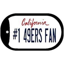 Number 1 49ers Fan Novelty Metal Dog Tag Necklace 2