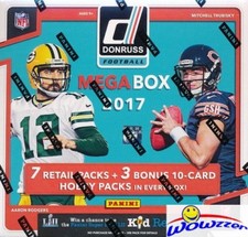 2017 Donruss Football EXCLUSIVE Factory Sealed 10 Pack MEGA Box w/3 HOBBY PACKS picture