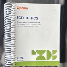Optum ICD-10-PCS The Complete Official Code Set 2025 Spiral Bound Reference Book picture