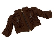 Brown Zippered Jacket | Fits Most 18