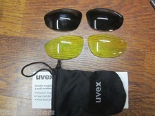 UVEX CYCLING SUN GLASSES YELLOW & GRAY FLASH LENSES picture
