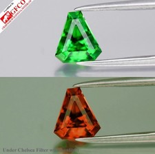 GFCO CERTIFIED Unheated 0.67ct VVS Natural Vivid Green Chrome Tourmaline picture