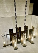 Western Mission Style Chandelier HUBBARDTON FORGE -Distinctive Hand Forged Nice picture