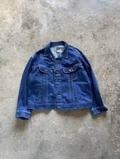 Vintage Lee Rider Denim Western Trucker Jacket Dark Indigo Size 50 picture