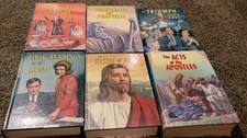 Set of 6 HC Books Ellen G White Conflict of Ages Series + Bible Reading 1960s picture