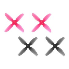 HQProp T3X3X4GR 4-Blade Props for DJI Avata 2 – Gray/Pink (2CW+2CCW) Durable PC picture
