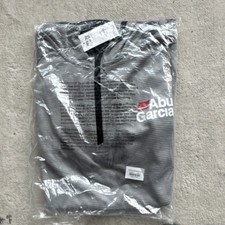 Abu Garcia Men’s Striped 1/4 Zip Short Sleeve Polo Fishing Shirt XL Gray picture