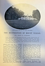 1905 Restoration of Mount Vernon Washington Mount Vernon Ladies' Association picture