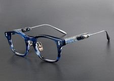 Retro Patchwork Square Acetate Pure Titanium Full Rim Eyeglass Frame Men Women picture