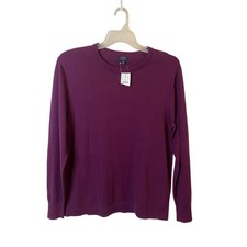 J.Crew Mens 100% Cotton Crewneck Pullover Sweater Purple AZ229 Size M NWT picture