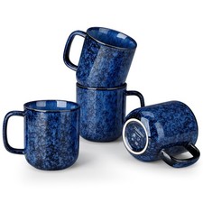 vancasso STARRY 480ml/360ml Stoneware Coffee Mug Set of 4 Coffee Cups Blue/Green picture