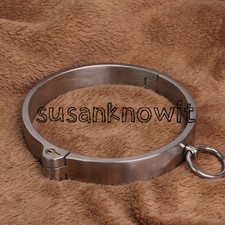 Unisex Heavy Duty Bandage Neck Collor Cuff Choker Stainless Steel Discreet picture