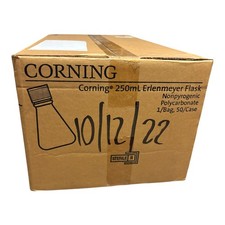 Corning 250mL Erlenmeyer Flask Sterile Polycarbonate 50/Case NEW picture